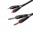 Міжблочний кабель 2 x RCA тато 2 x jack 6.3 мм моно тато Roxtone SACC150L3, 3 м