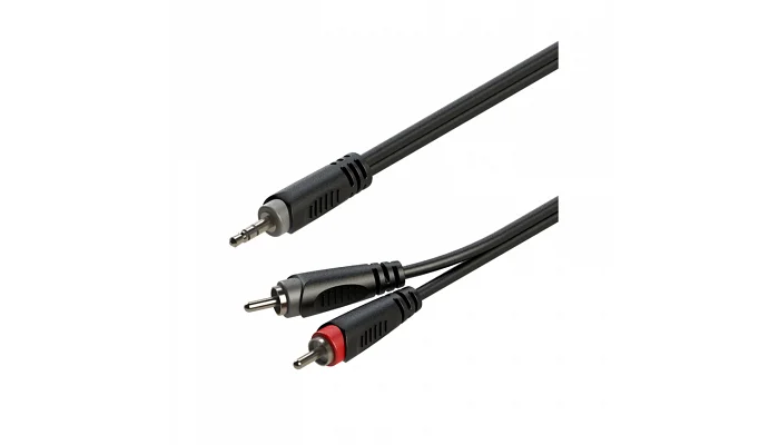 Межблочный кабель 2 x RCA - mini Jack 3.5 мм стерео папа Roxtone SAYC150L6, 6 м