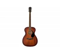 Електроакустична гітара FENDER PO-220E ORCHESTRA ALL MAHOGANY WITH CASE AGED COGNAC BURST
