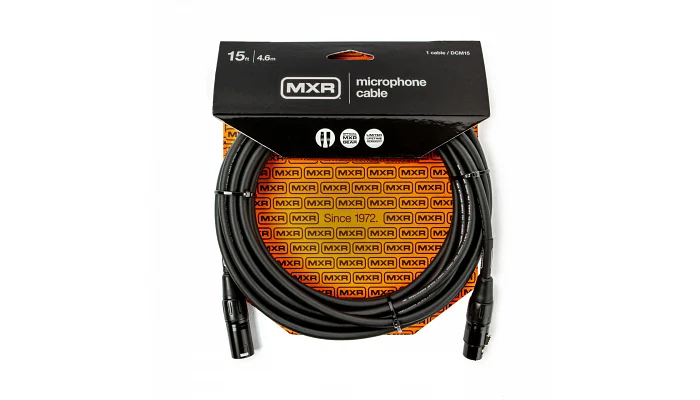 Микрофонный кабель XLR мама - XLR папа MXR DCM15, фото № 1