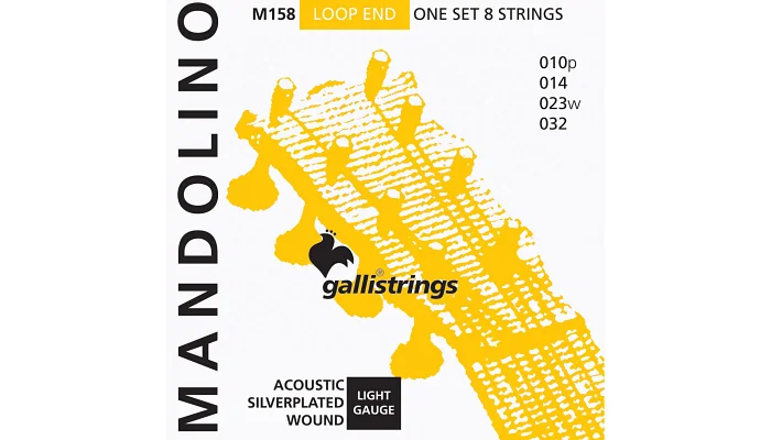 Струны для мандолины Gallistrings M158, фото № 1