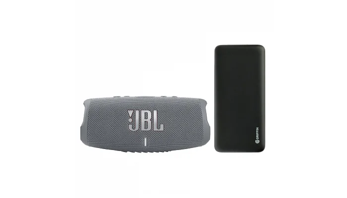 Беспроводная портативная акустическая система JBL CHARGE 5 Grey + Подарок (Power bank), фото № 1