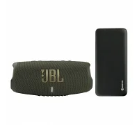 Беспроводная портативная акустическая система JBL CHARGE 5 Green + Подарок (Power bank)