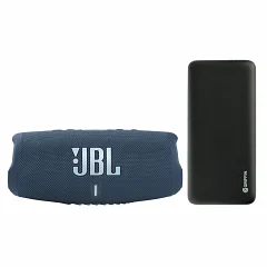 Беспроводная портативная акустическая система JBL CHARGE 5 Blue + Подарок (Power bank)