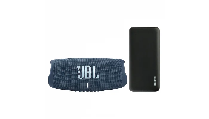 Беспроводная портативная акустическая система JBL CHARGE 5 Blue + Подарок (Power bank), фото № 1