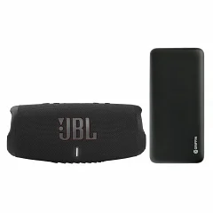 Беспроводная портативная акустическая система JBL CHARGE 5 Black + Подарок (Power bank)