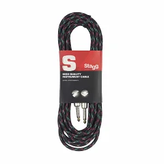 Інструментальний кабель Jack 6.3 мм моно тато - Jack 6.3 мм моно тато STAGG SGC3VT BK