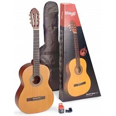 Класична гітара з чохлом та тюнером STAGG C410 M NAT PACK