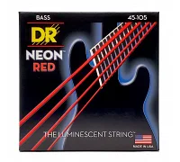 Струны для бас-гитары DR STRINGS NEON RED BASS - MEDIUM (45-105)
