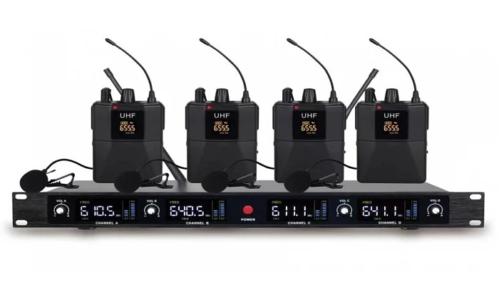 Радіосистема з чотирма петличними мікрофонами Emiter-S TA-U601H