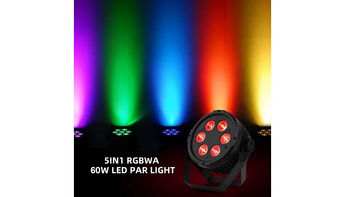Автономный LED прожектор New Light BAT-1A LED PAR LIGHT 6*10W 6 в 1, фото № 4