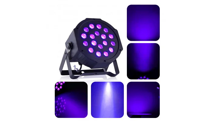 Светодиодный ультрафиолетовый LED прожектор New Light PL-62UV 18 UV LED Par Light, фото № 4
