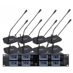 Радиосистема с восемью конференц-микрофонами Emiter-S TA-R09
