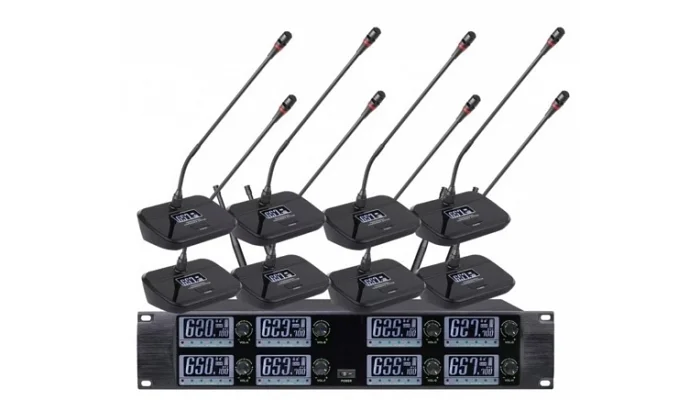 Радиосистема с восемью конференц-микрофонами Emiter-S TA-R09