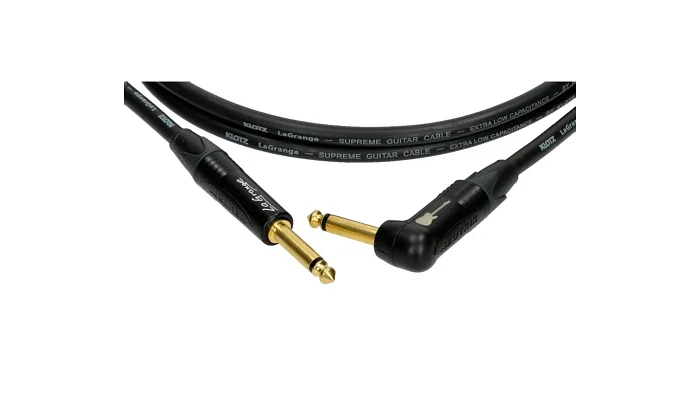 Інструментальний кабель Jack 6.3 мм моно тато - Jack 6.3 мм моно тато KLOTZ LA-GRANGE INSTRUMENT CABLE ANGLED BLACK 3M, фото № 2