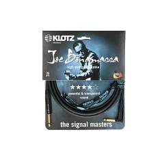 Инструментальный кабель Jack 6.3 мм моно папа - Jack 6.3 мм моно папа KLOTZ JOE BONAMASSA GUITAR CABLE ANGLED 3M