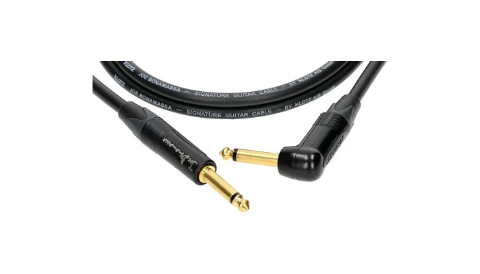 Инструментальный кабель Jack 6.3 мм моно папа - Jack 6.3 мм моно папа KLOTZ JOE BONAMASSA GUITAR CABLE ANGLED 3M, фото № 2