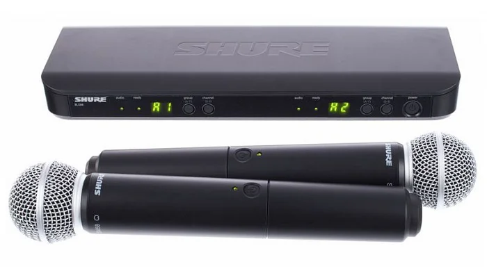 Радиосистема с двумя ручными микрофонами SHURE BLX288E/SM58-K3E, фото № 1