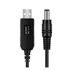 Универсальный USB кабель "конвертер" для роутера от повербанка EMCORE DC 5V to 9V
