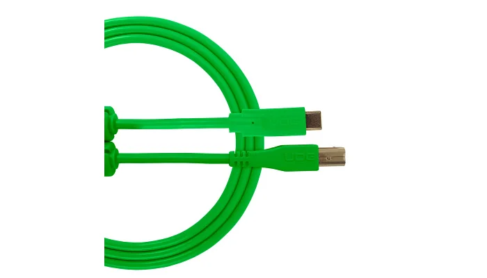 Цифровий кабель USB UDG Ultimate Audio Cable USB 2.0 AB Green Straight 2m, фото № 1