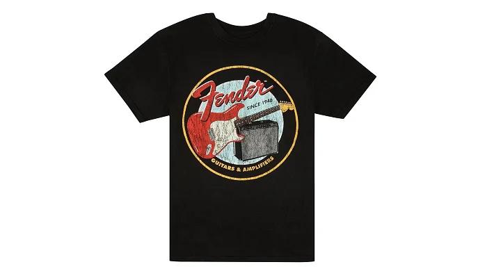 Футболка FENDER T-SHIRT 1946 GUITARS AND AMPLIFIERS BLACK XL, фото № 1