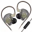 Вакуумні навушники KZ Audio EDX Lite with mic gray