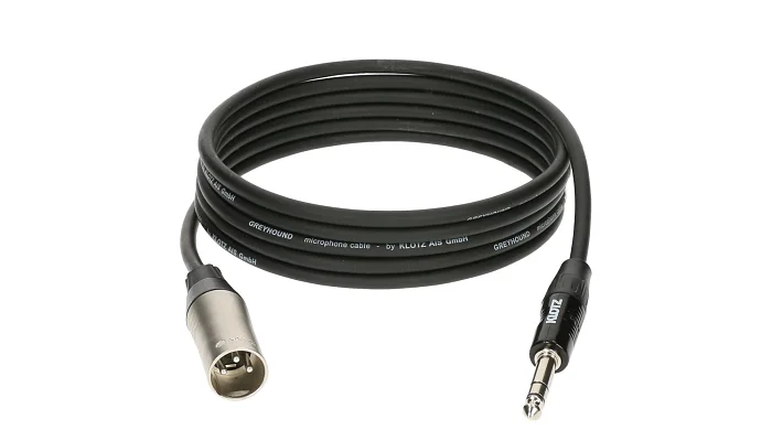 Мікрофонний кабель Jack 6.3 мм стерео тато - XLR тато KLOTZ AT GREYHOUND ANALOG AUDIO CABLE 1.5 M, фото № 1