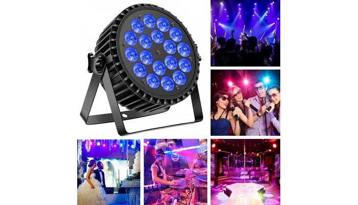 Світлодіодний LED прожектор FREE COLOR P1818 RGBWA+UV, фото № 4