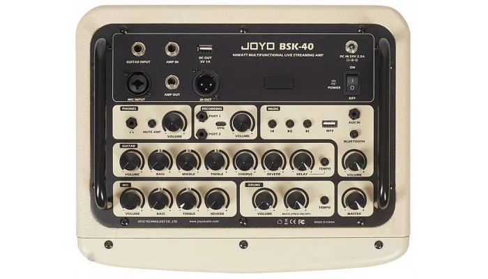 Комбопідсилювач для акустичної гітари JOYO BSK-40 WH, фото № 7