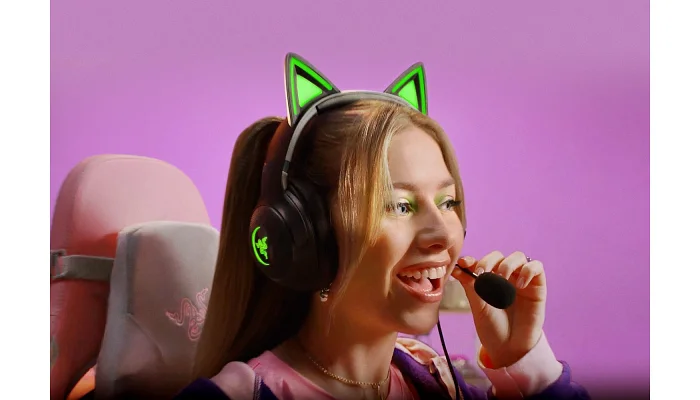 Гарнітура ігрова Razer Kraken Kitty V2 (black), фото № 7