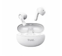 Бездротові вакуумні TWS навушники Trust Yavi Earphones BT 5.3 (білі)