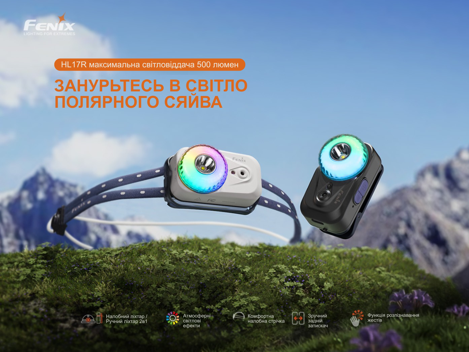 Фонарь налобный Fenix HL17R (white)