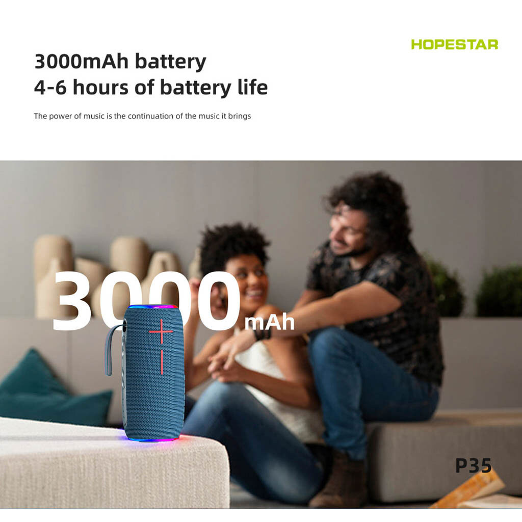 Бездротова портативна Bluetooth колонка HOPESTAR P35