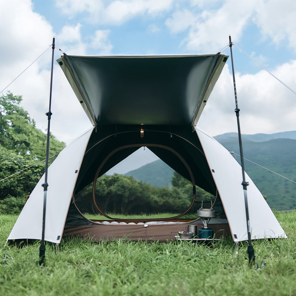 Намет тримісний Naturehike Greek Style CNK2300ZP024 (світло-кавовий)