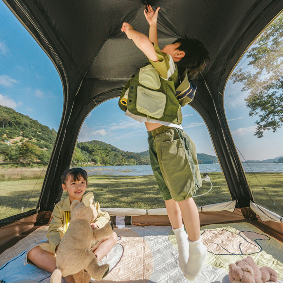 Намет тримісний автоматичний із тентом Naturehike Ango CNK2550WS010, L (коричневий)