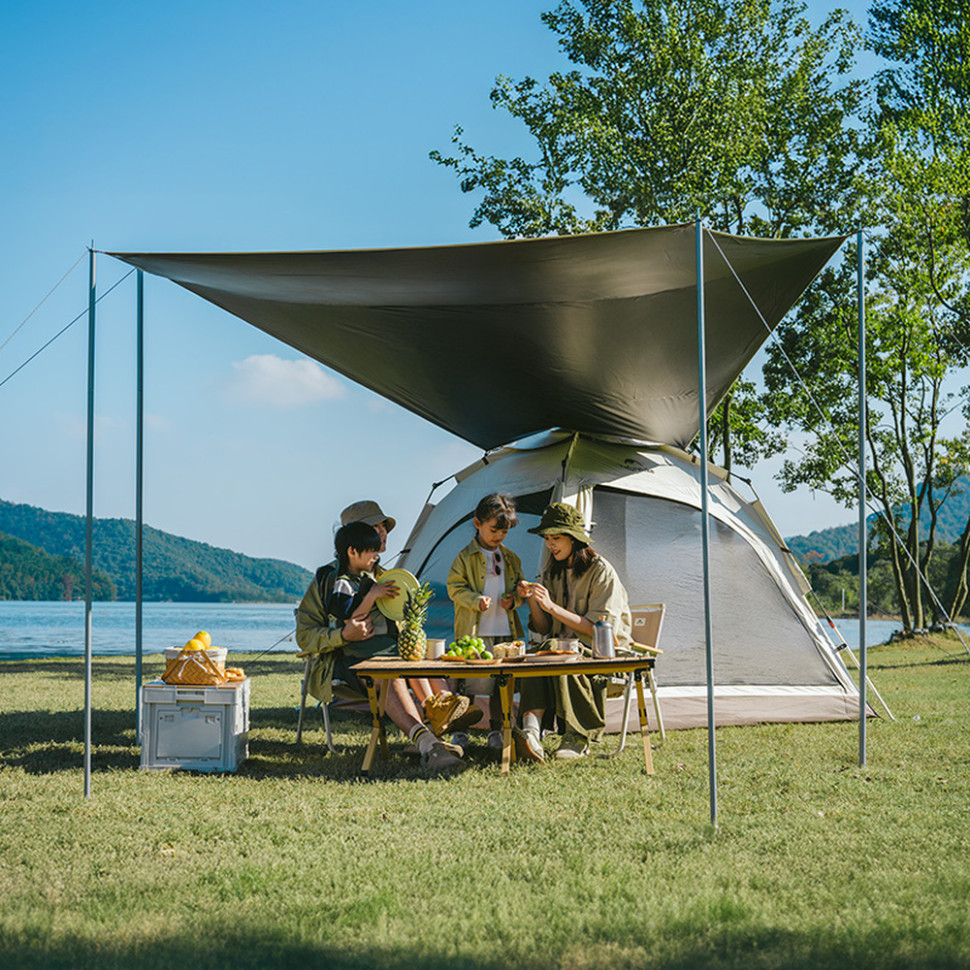 Трехместная автоматическая палатка с тентом Naturehike Ango CNK2550WS010, L (серая)