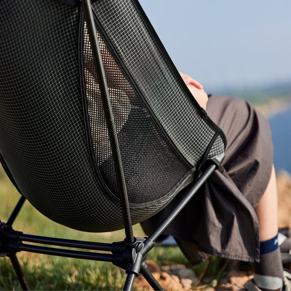 Стул складной Naturehike Moon YL08 NH20JJ027, 600D Oxford, алюминий (черный)