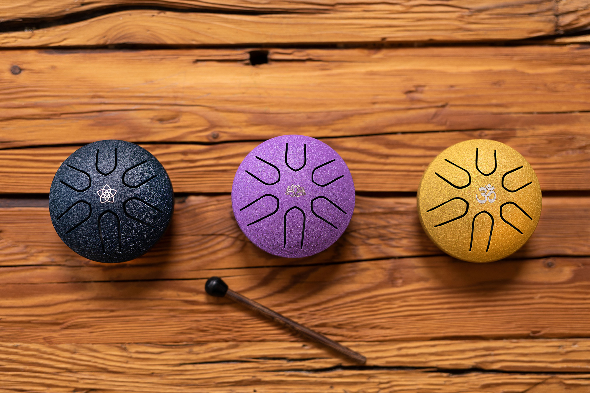 Глюкофон Meinl Sonic Energy PSTD2NBVF Steel Tongue Drum A-Major (3”) Venus Flower Navy Blue