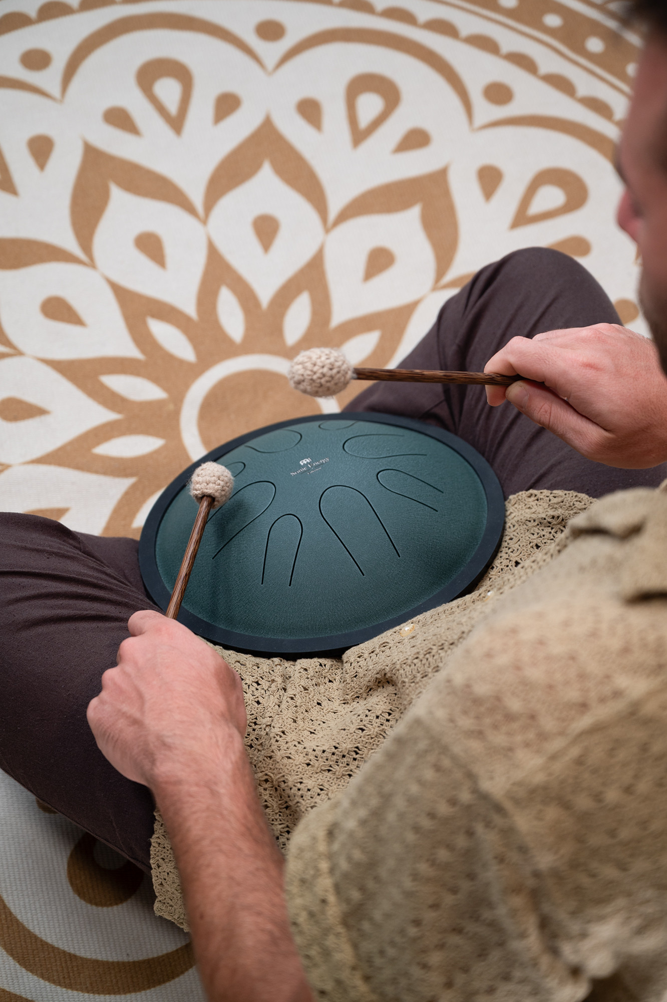 Глюкофон Meinl Sonic Energy CSTD1DG Steel Tongue Drum B-Minor (10”) Dark Green