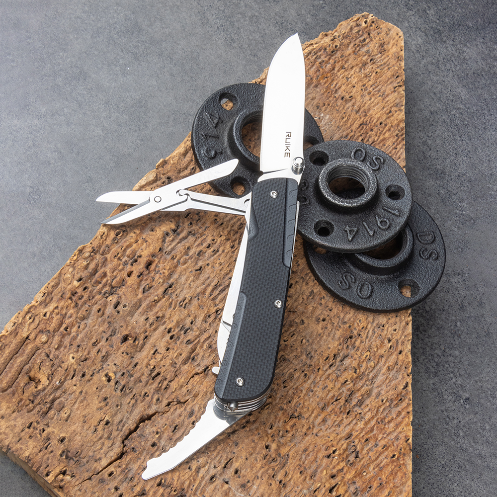 Многофункциональный нож Ruike Trekker LD31-B, 12C27/G10 (черный)