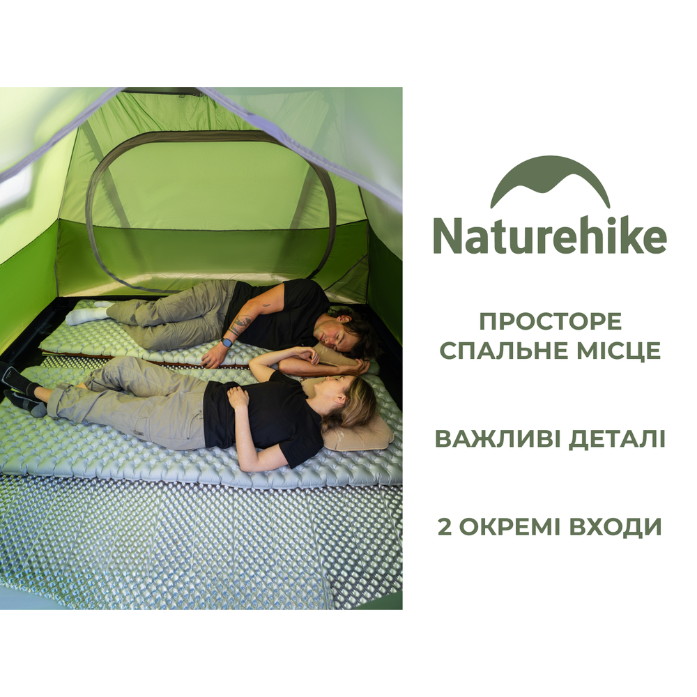 Двухместная палатка Naturehike Bleik Series Tent CNK2550WS038 (зеленая)