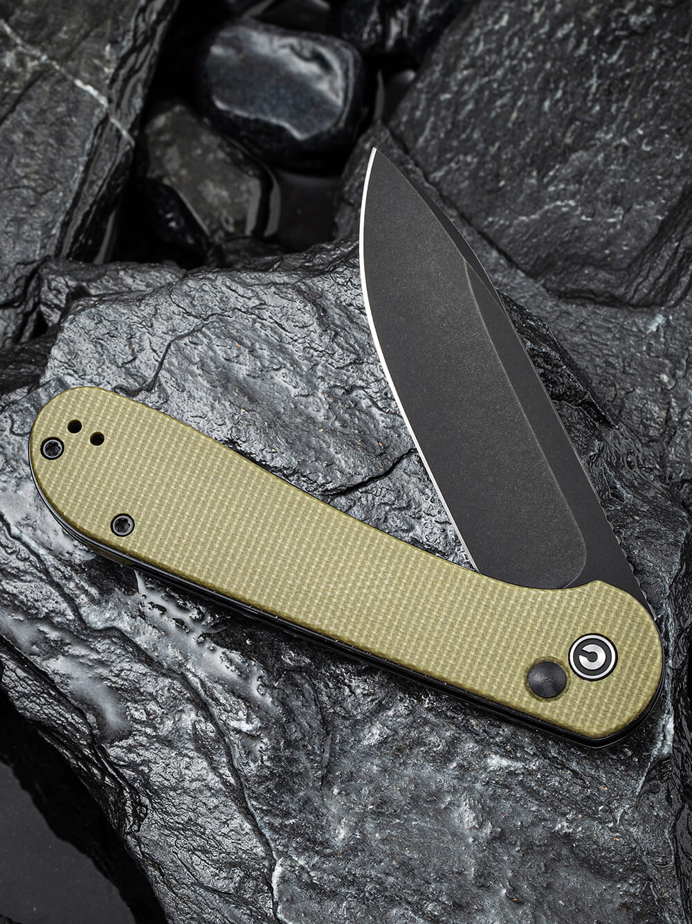Складной туристический нож Civivi Elementum Pocket, 14C28N / Micarta (оливковый)