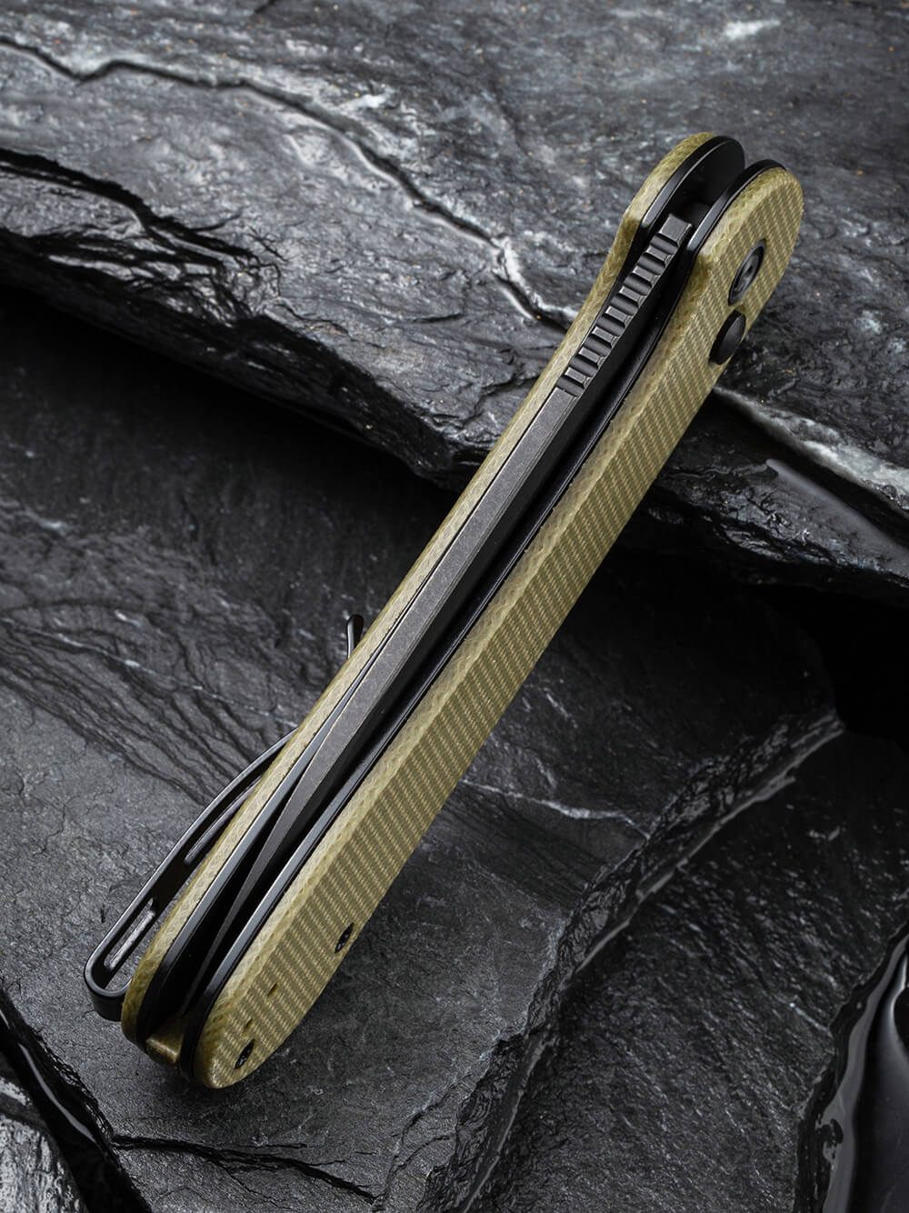 Складной туристический нож Civivi Elementum Pocket, 14C28N / Micarta (оливковый)