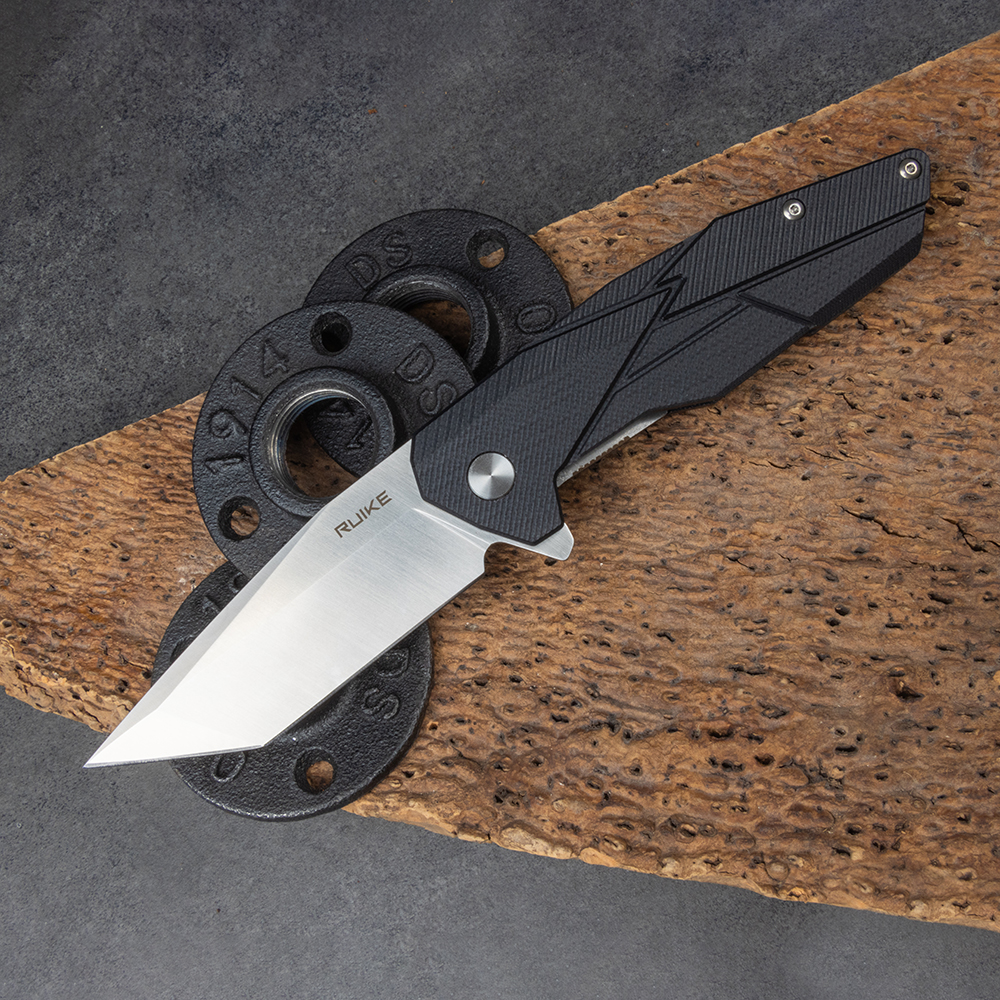 Складной туристический нож Ruike P138-B, 14C28N / G10 (черный)