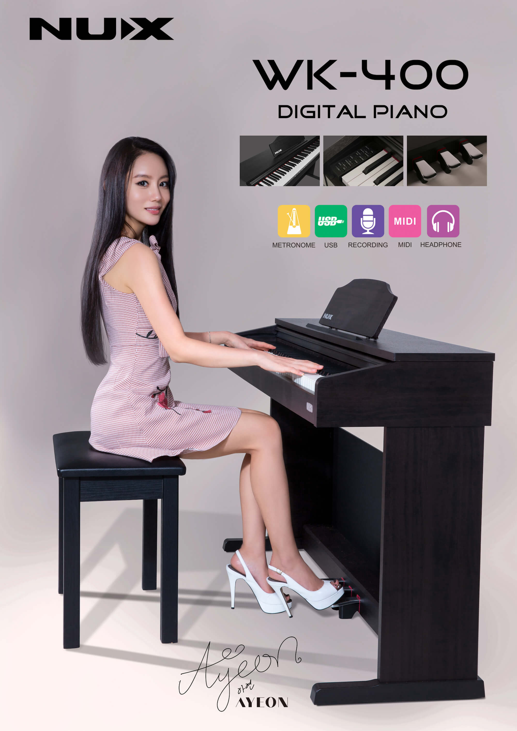 Цифровое пианино NUX WK-400 (black)