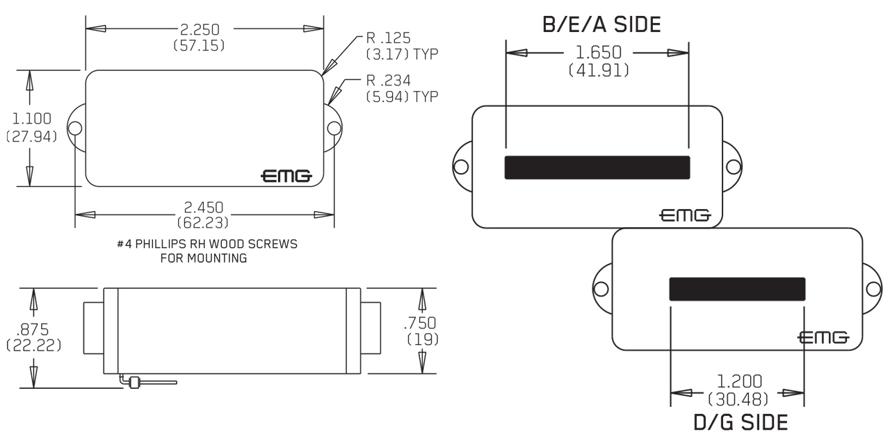 Звукосниматель EMG P5 (Black)