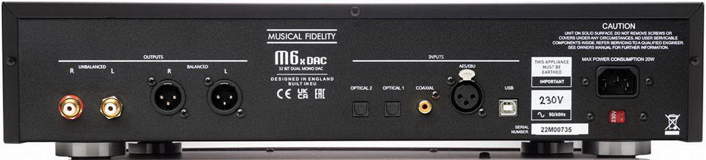 Цифро-аналоговий перетворювач Musical Fidelity M6x DAC Black